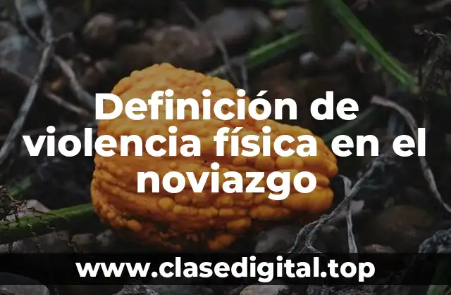 Definición de violencia física en el noviazgo