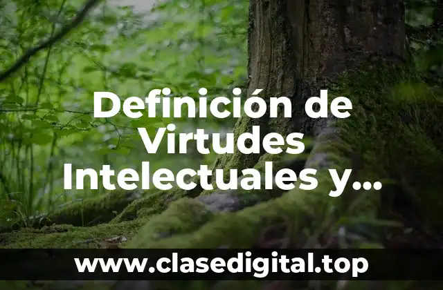 Definición de Virtudes Intelectuales y Morales