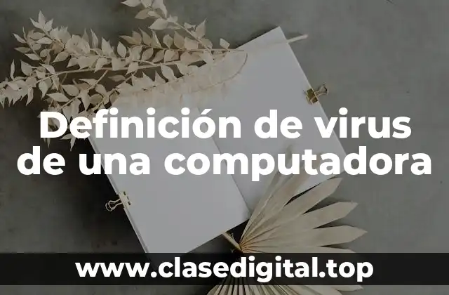 Definición técnica de un virus de una computadora