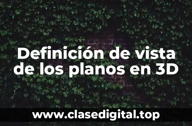 Definición de vista de los planos en 3D