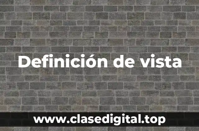 Definición de vista