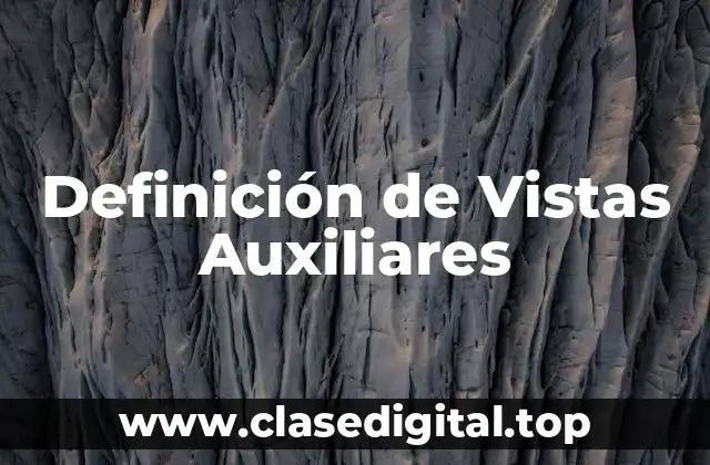 Definición técnica de vista auxiliar