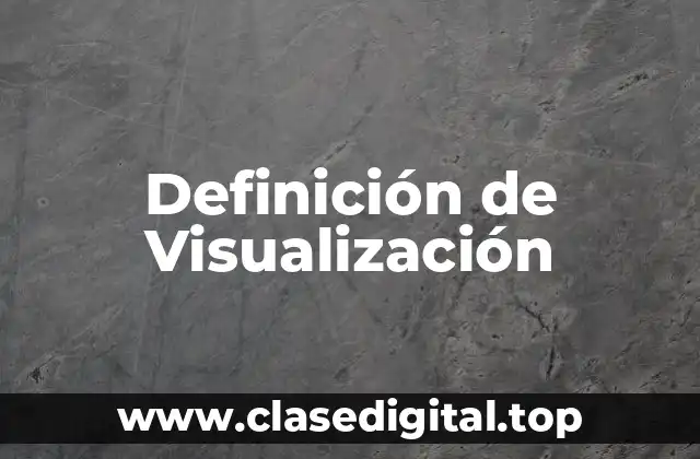 Definición de Visualización