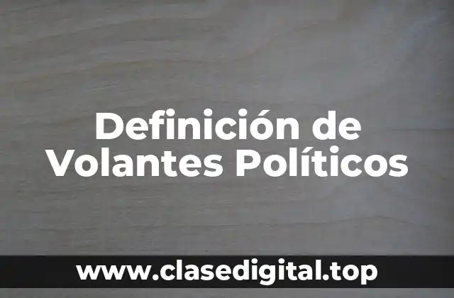 Ejemplos de Volantes Políticos