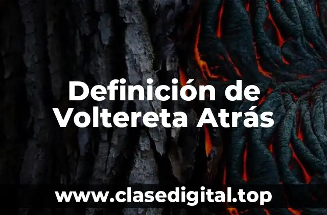 Definición técnica de Voltereta Atrás
