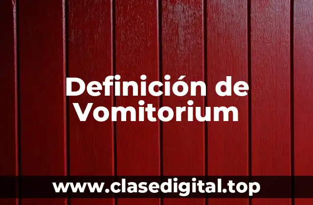 Definición de Vomitorium