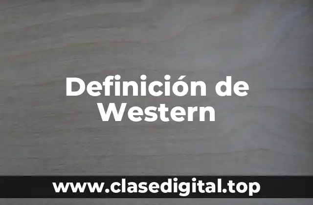 Definición de Western