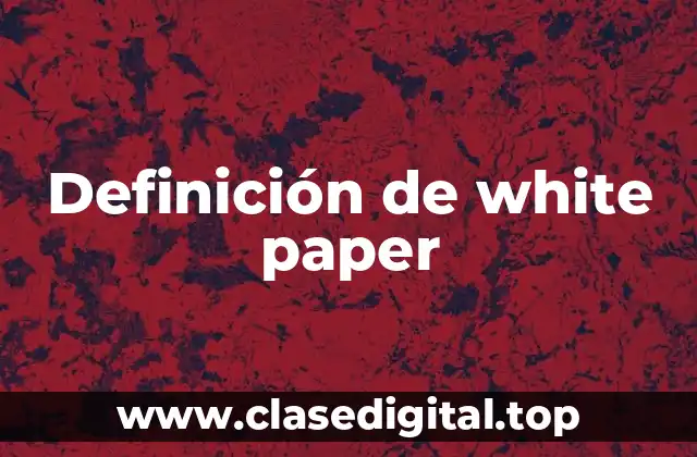 Ejemplos de white paper
