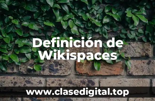 Definición técnica de Wikispaces