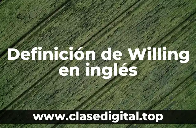 Definición de Willing en inglés