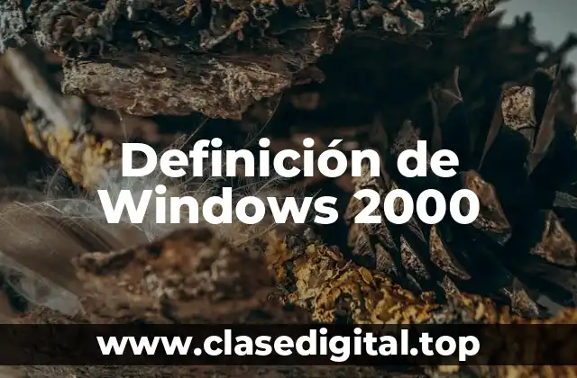 Definición de Windows 2000