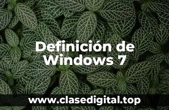 Definición de Windows 7