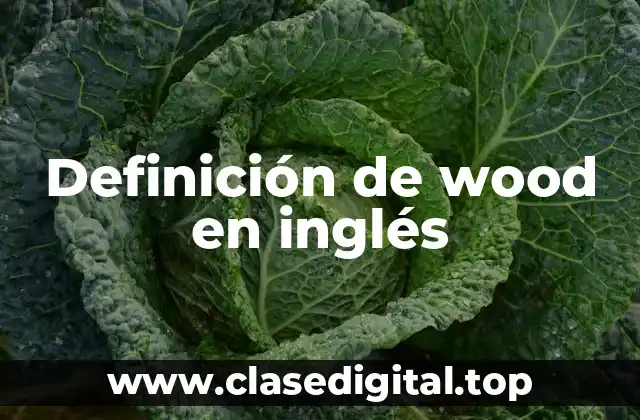 Definición de wood en inglés