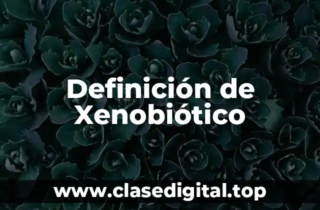 Definición técnica de Xenobiótico