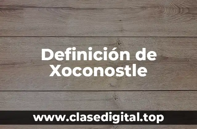 Definición de Xoconostle