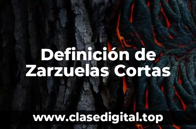 Definición de Zarzuelas Cortas
