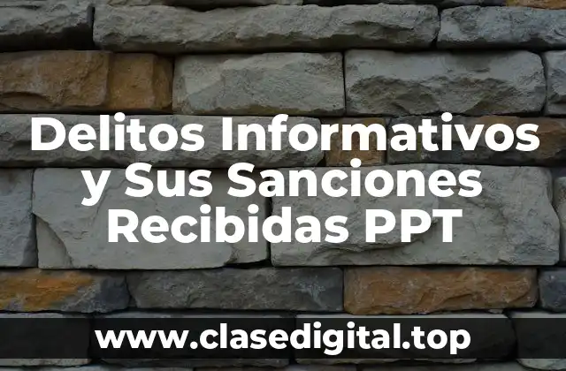 Delitos Informativos y Sus Sanciones Recibidas PPT