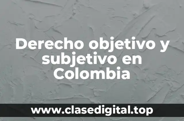 Ejemplos de derecho objetivo en Colombia