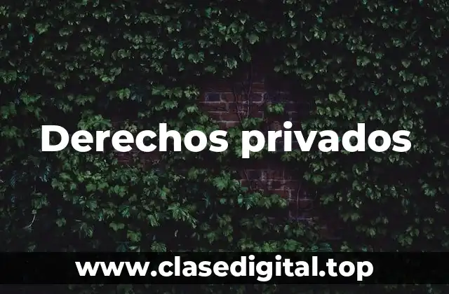 Derechos privados