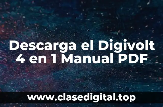 Descarga el Digivolt 4 en 1 Manual PDF