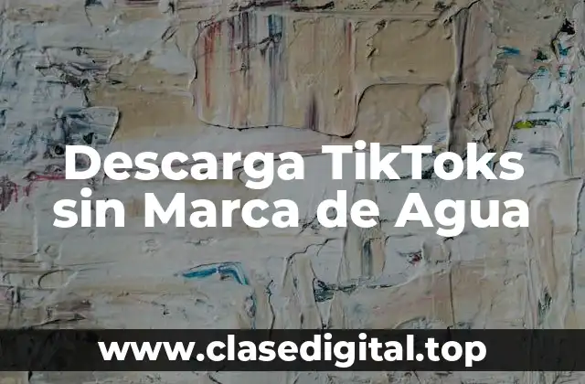 ¿Por qué es Importante Descargar TikToks sin Marca de Agua?