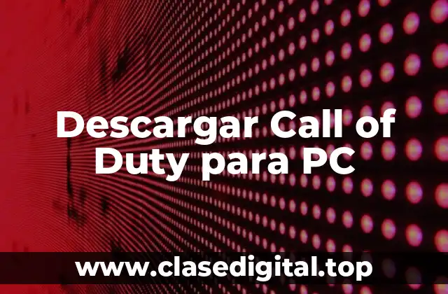 Descargar Call of Duty para PC
