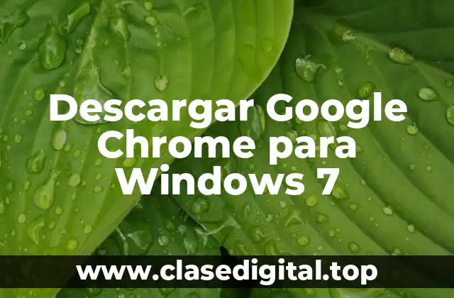 Descargar Google Chrome para Windows 7