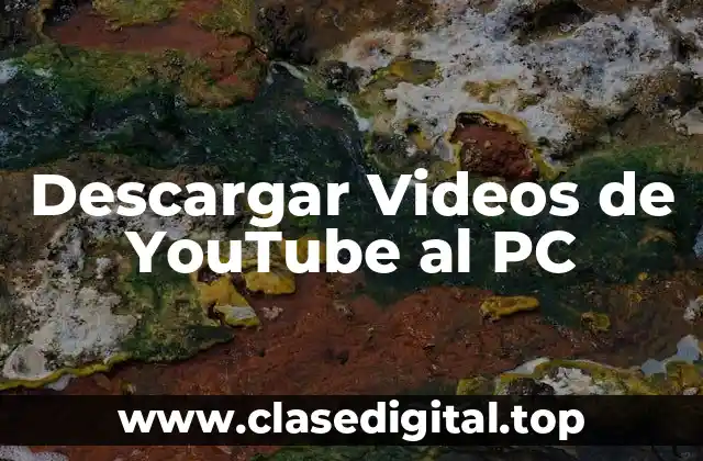 Descargar Videos de YouTube al PC