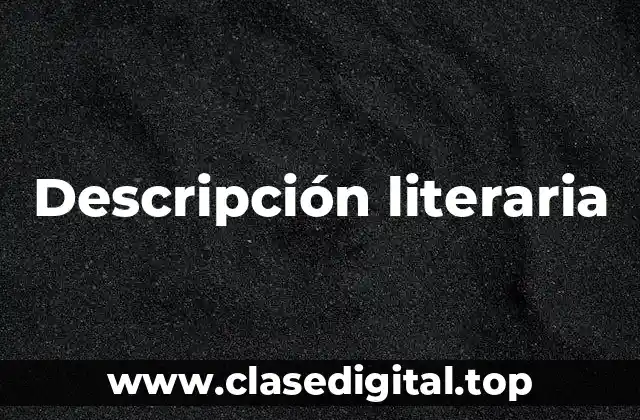 Descripción literaria