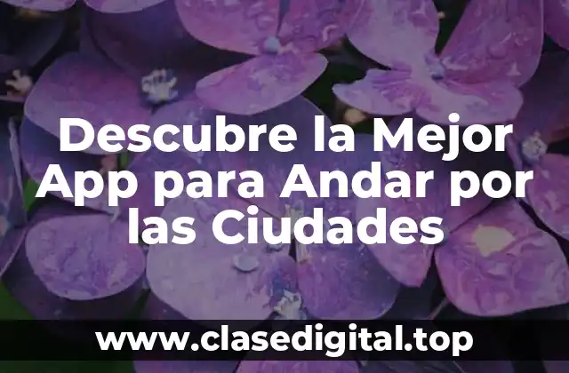 Descubre la Mejor App para Andar por las Ciudades