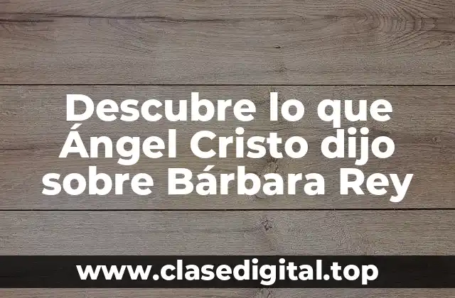 ¿Quién es Ángel Cristo y qué es lo que hace?