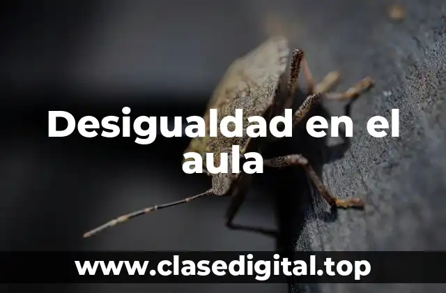 Desigualdad en el aula