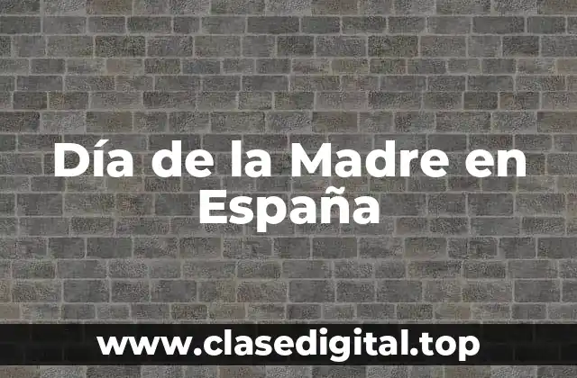 Día de la Madre en España