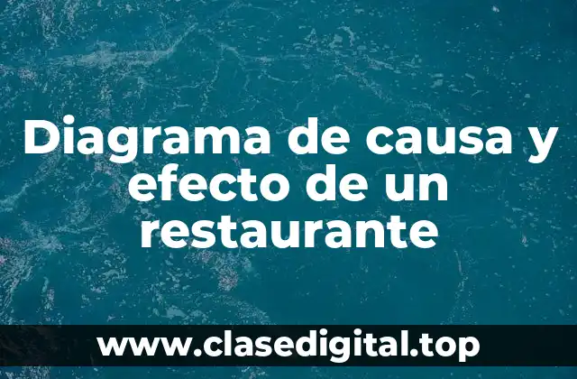 Diagrama de causa y efecto de un restaurante