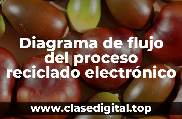 Ejemplos de diagramas de flujo del proceso reciclado electrónico