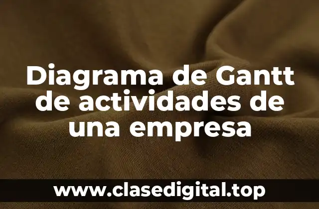 Diagrama de Gantt de actividades de una empresa