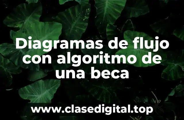 Diagramas de flujo con algoritmo de una beca