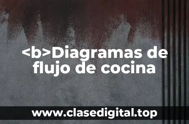 <b>Diagramas de flujo de cocina