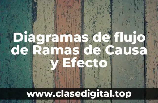 Diagramas de flujo de Ramas de Causa y Efecto