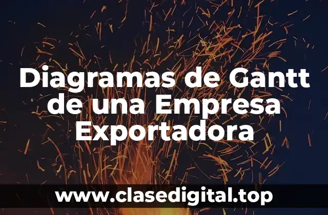 Diagramas de Gantt de una Empresa Exportadora