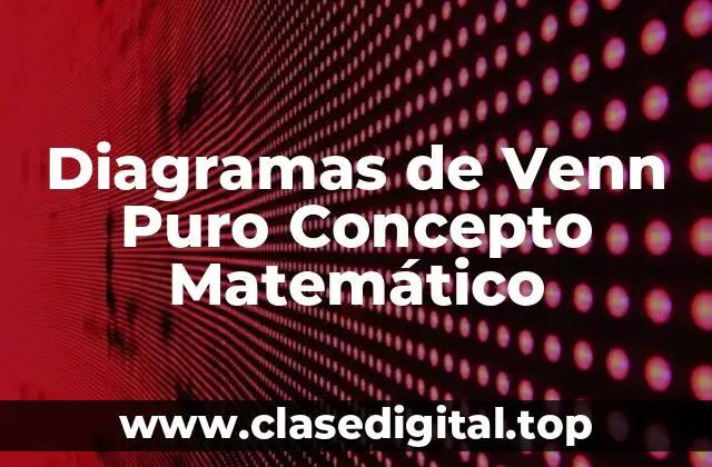 Diagramas de Venn Puro Concepto Matemático