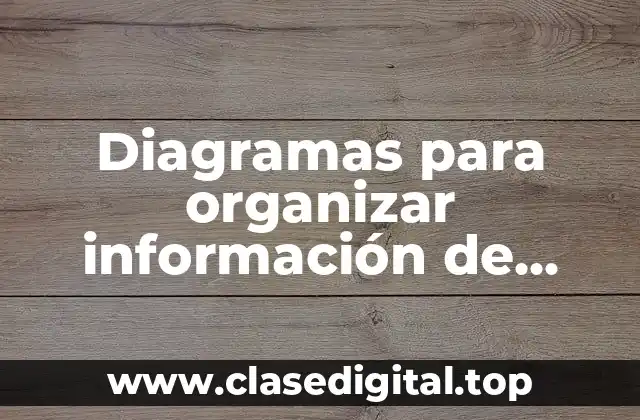 Diagramas para organizar información de alimentos