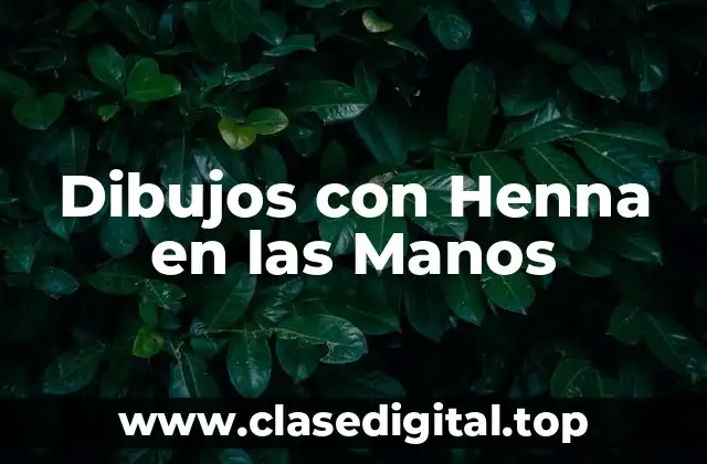 Dibujos con Henna en las Manos
