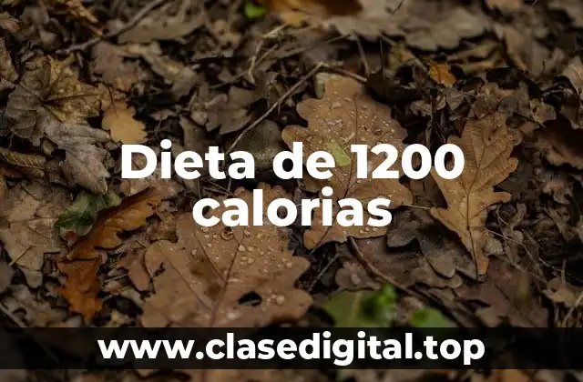Dieta de 1200 calorias