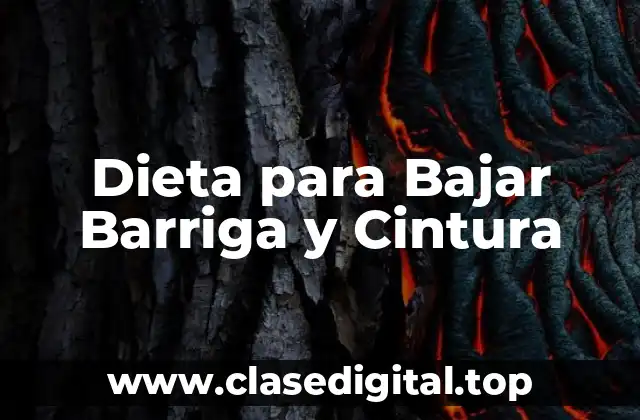 Dieta para Bajar Barriga y Cintura