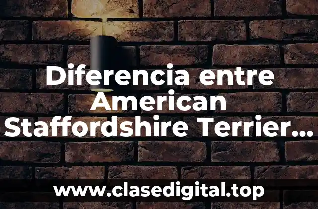 Orígenes y Historia del American Staffordshire Terrier