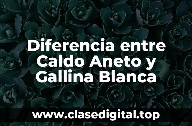 Diferencia entre Caldo Aneto y Gallina Blanca