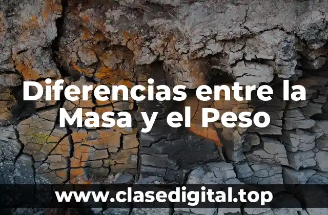 Diferencias entre la Masa y el Peso