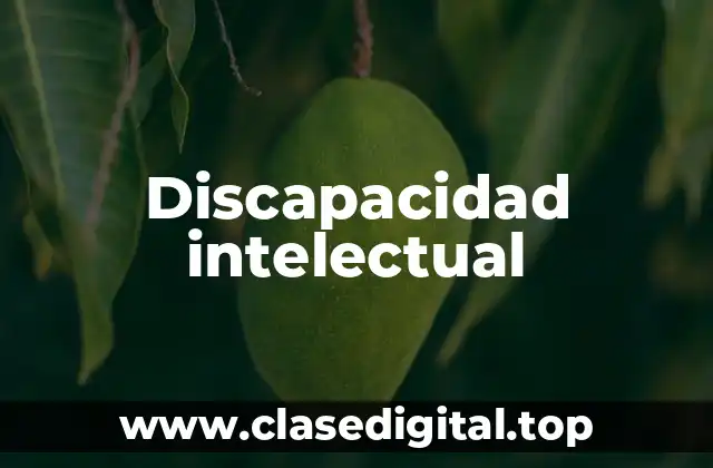 Discapacidad intelectual