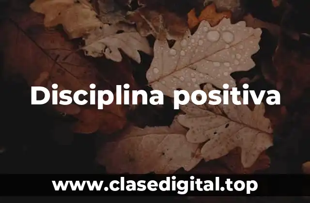Disciplina positiva